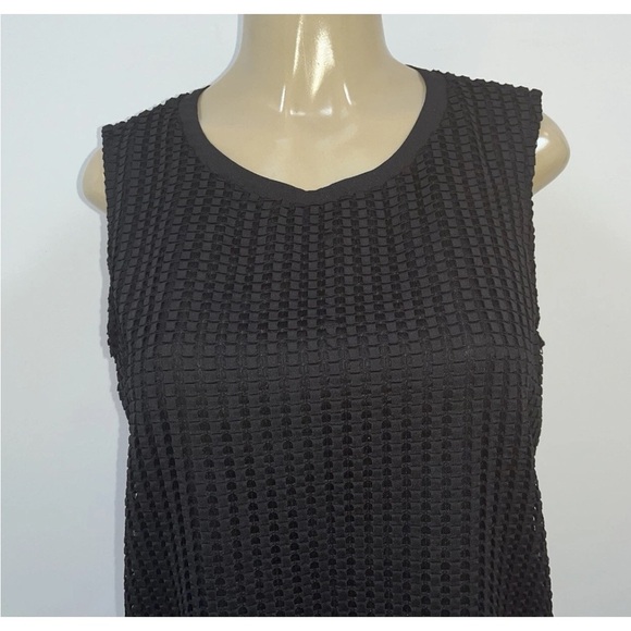 Calvin Klein black sleeveless layered blouse size L - Picture 2 of 4